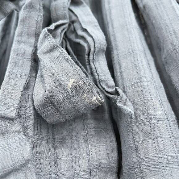 Madewell Tie Waist Tiered Midi Dress in Windowpane Navy Blue Size 0 NWOT - Picture 8 of 8